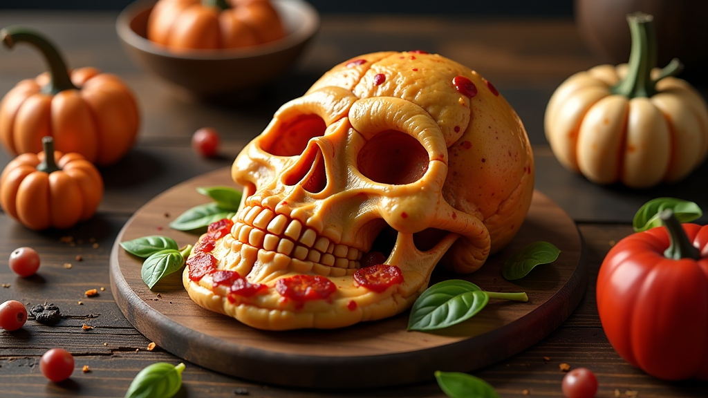 halloween rezepte totenkopf champignon