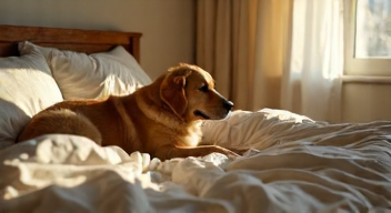 Kuschelzeit: Eine persönliche Reflexion über Hunde im Bett (1/10)
